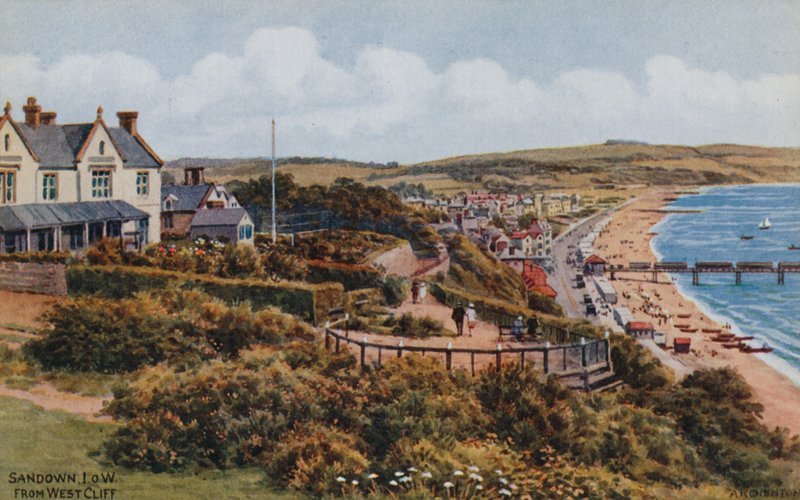 Sandown, I O W, fra West Cliff af Alfred Robert Quinton