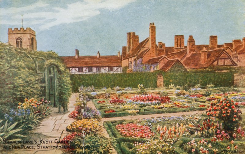 Shakespeares Knott Garden og New Place, Stratford-upon-Avon af Alfred Robert Quinton