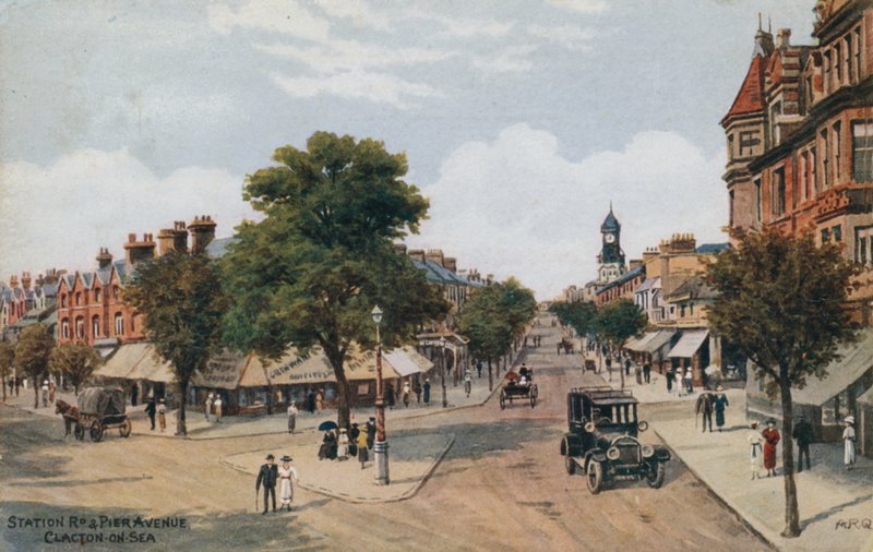 Station Rd und Pier Avenue, Clacton-on-Sea af Alfred Robert Quinton