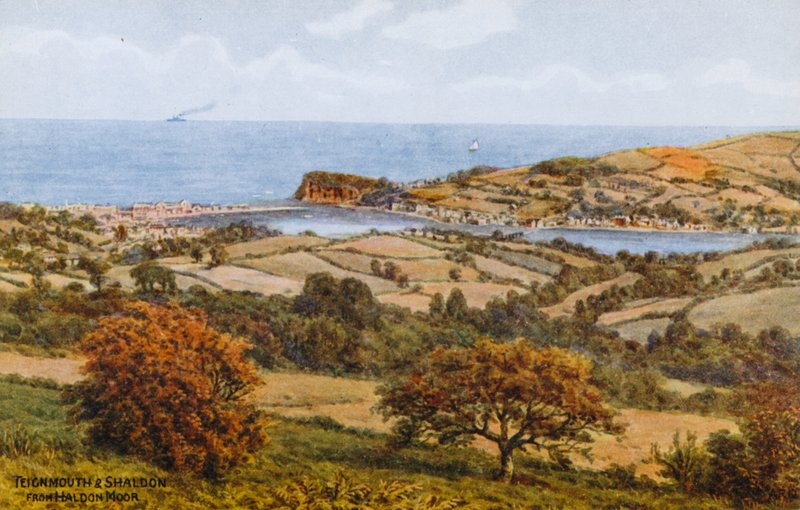 Teignmouth og Shaldon, fra Haldon Moor af Alfred Robert Quinton