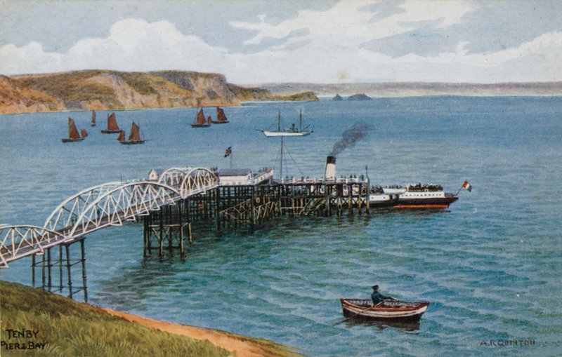 Tenby, Pier og Bay af Alfred Robert Quinton