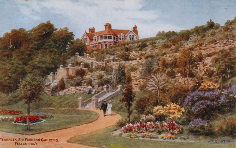 Terrasser, Spa Pavilion Gardens, Felixstowe af Alfred Robert Quinton