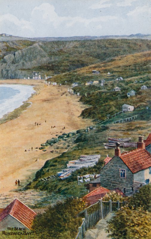 The Beach, Runswick Bay af Alfred Robert Quinton