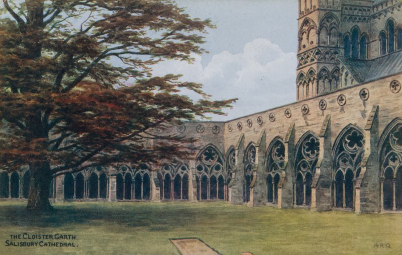 The Cloister Garth, Salisbury Cathedral af Alfred Robert Quinton
