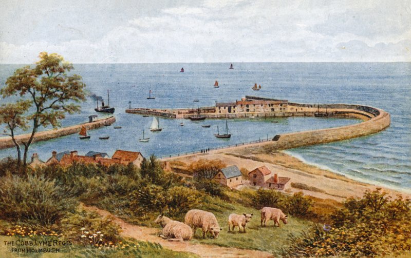The Cobb, Lyme Regis, fra Holmbush af Alfred Robert Quinton