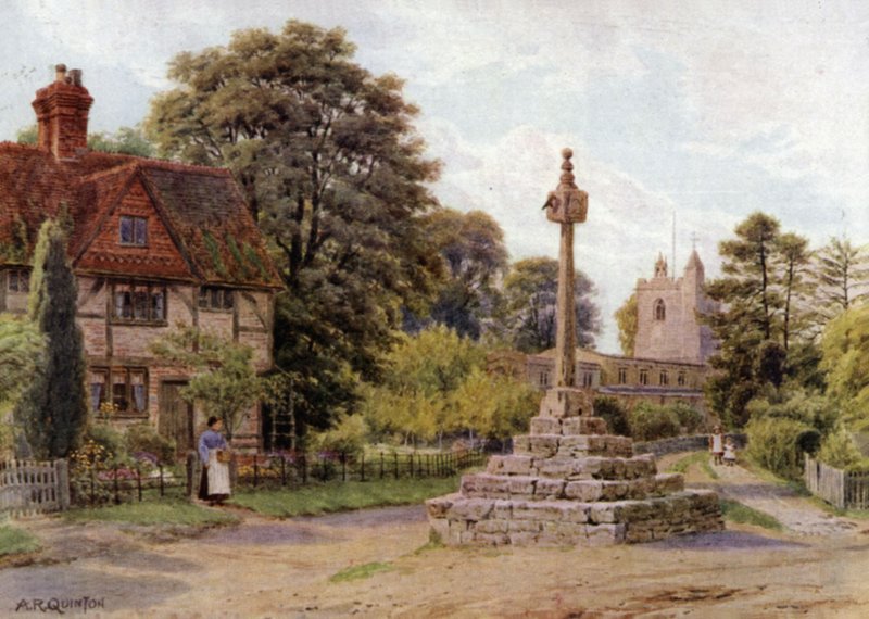 The Cross, East Hagbourne, Berkshire af Alfred Robert Quinton