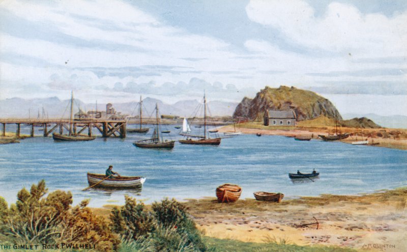 Gimlet-klippen, Pwllheli af Alfred Robert Quinton