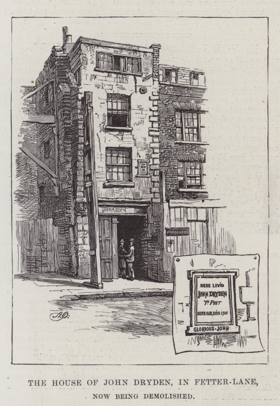 The House of John Dryden, i Fetter-Lane, bliver nu revet ned af Alfred Robert Quinton