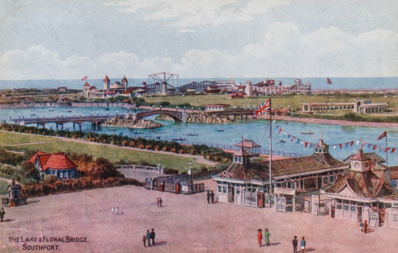 Søen og blomsterbroen, Southport af Alfred Robert Quinton