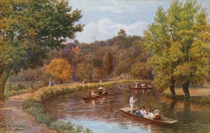 The River Wey, Guildford af Alfred Robert Quinton
