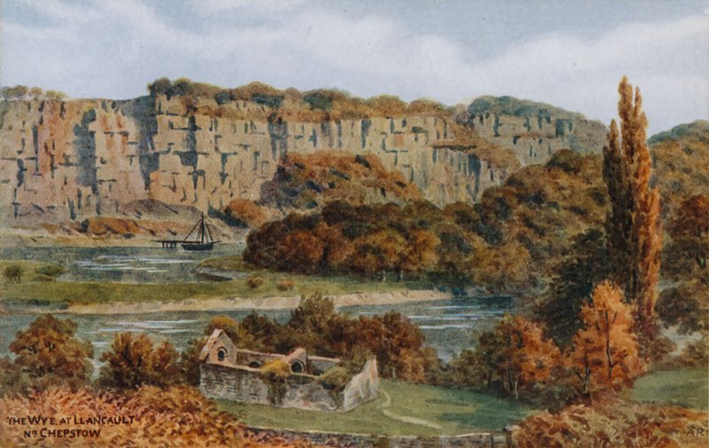 The Wye ved Llancault, Nr. Chepstow af Alfred Robert Quinton
