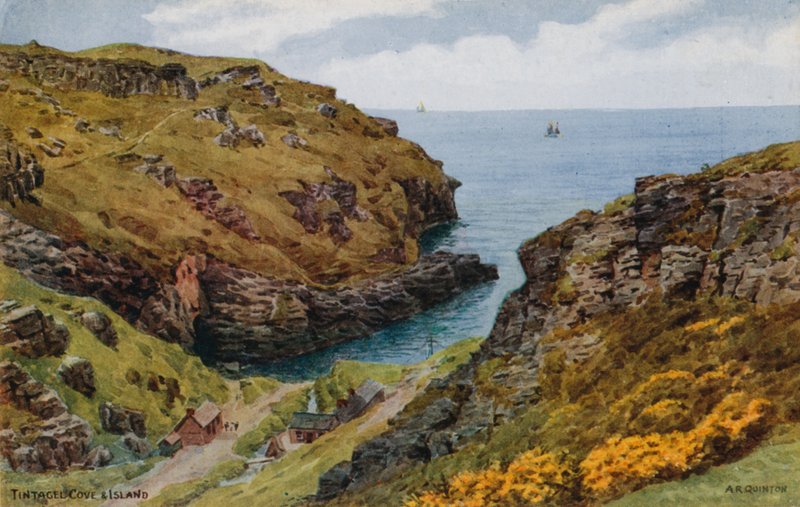 Tintagel, Cove og Island af Alfred Robert Quinton