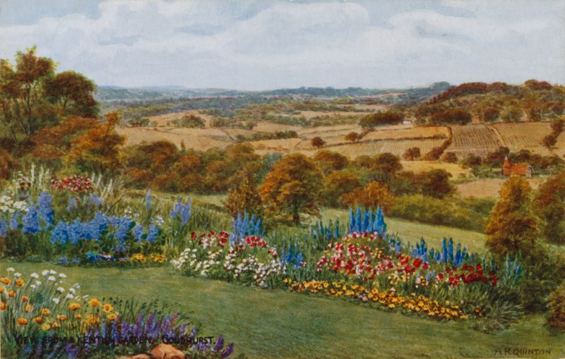 Udsigt fra en Kentism Garden, Goudhurst af Alfred Robert Quinton
