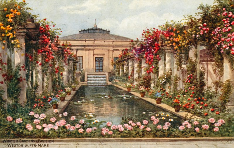 Vinterhaver og pavillon, Weston-Super-Mare af Alfred Robert Quinton