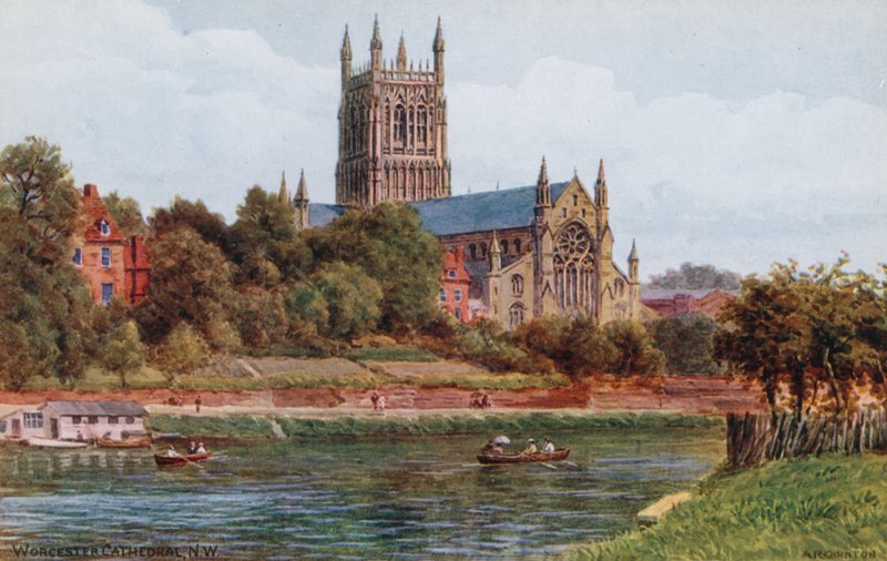 Worcester Cathedral, NW af Alfred Robert Quinton