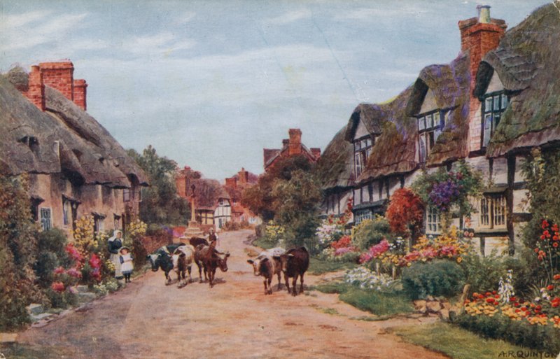 Wrye Village, Lancashire af Alfred Robert Quinton