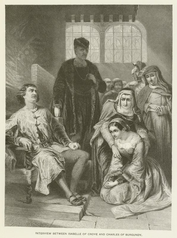 Interview mellem Isabelle af Croye og Charles af Bourgogne af Alfred W. Elmore