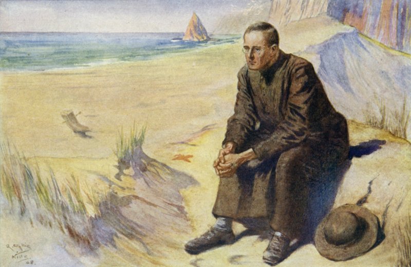 Fader Damien, belgisk katolsk missionær, på sin mission til spedalskekolonien på Molokai, Hawaii, 1873-1889 af Alfred Wallis Mills