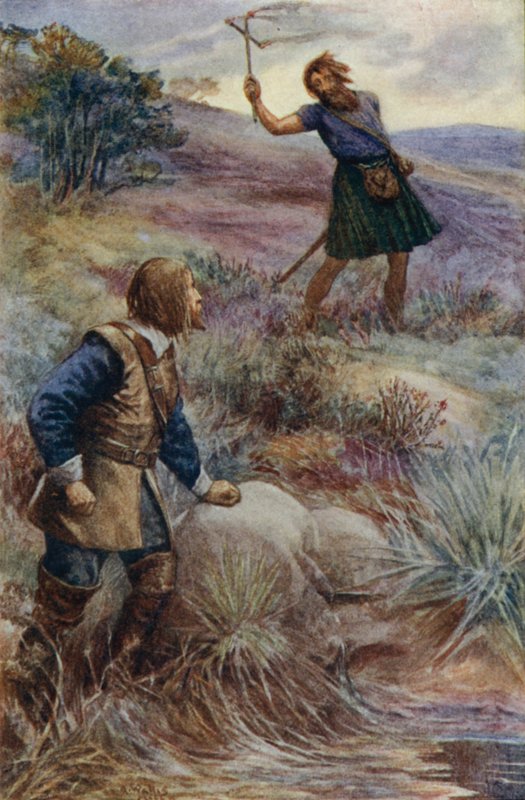 James Graham, markis af Montrose, skotsk royalist-kommandant, modtog nyheder om en invasion af irske tropper i Skotland, 1644 af Alfred Wallis Mills