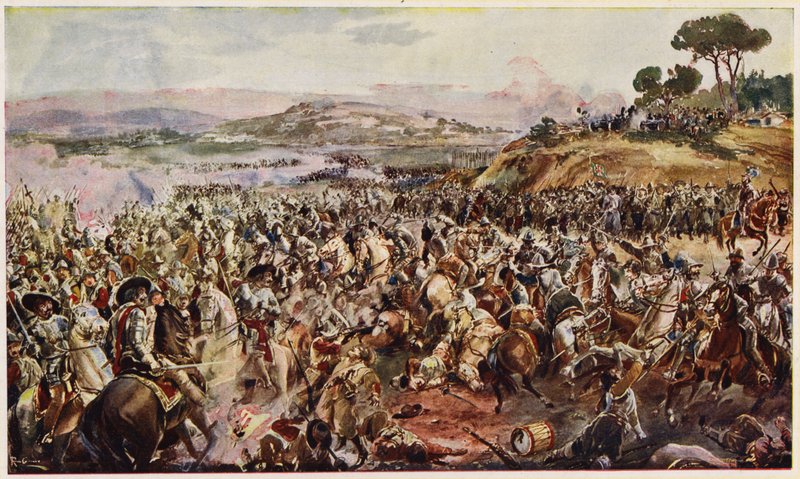 Slaget ved Montes Claros, Portugal af Alfredo Roque Gameiro