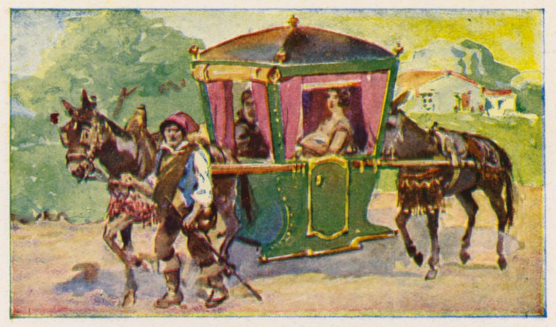 Hestevogn (farvelitografi) af Alfredo Roque Gameiro
