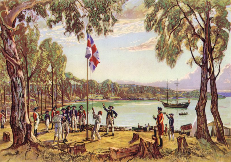 Grundlæggelsen af Australien af Algernon Mayow Talmage