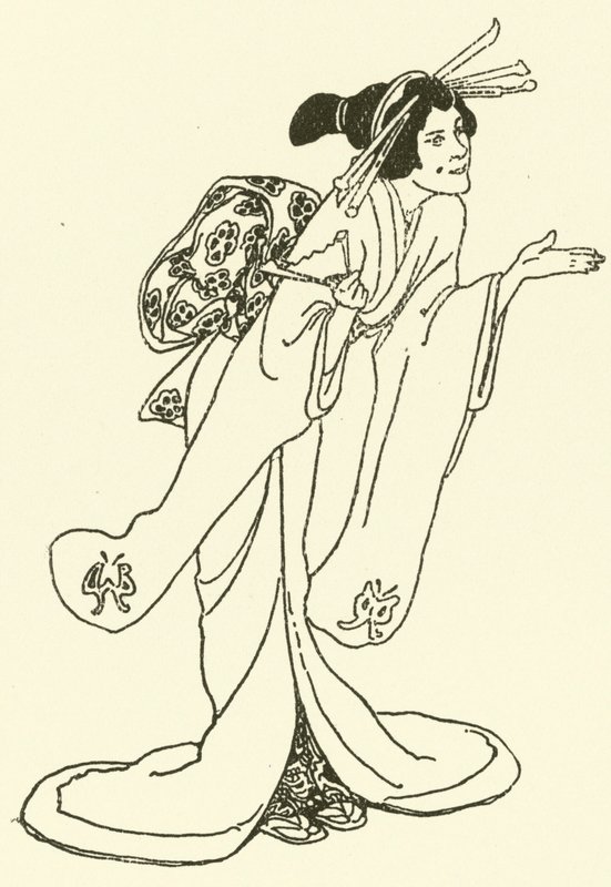 Illustration til The Story of The Mikado (gravering) af Alice Bolingbroke (after) Woodward