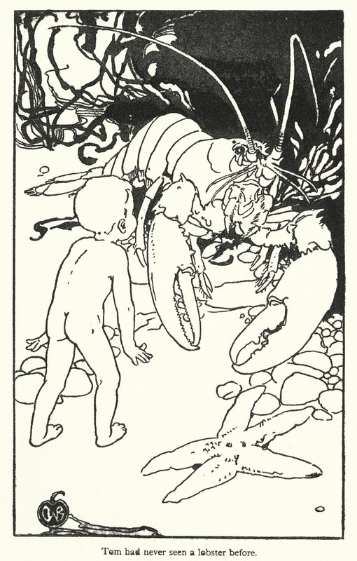 Illustration til The Water-Babies af Charles Kingsley (litografi) af Alice Bolingbroke (after) Woodward