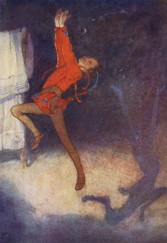 Skyggen holdt smukt fast (farve litho) af Alice Bolingbroke (after) Woodward