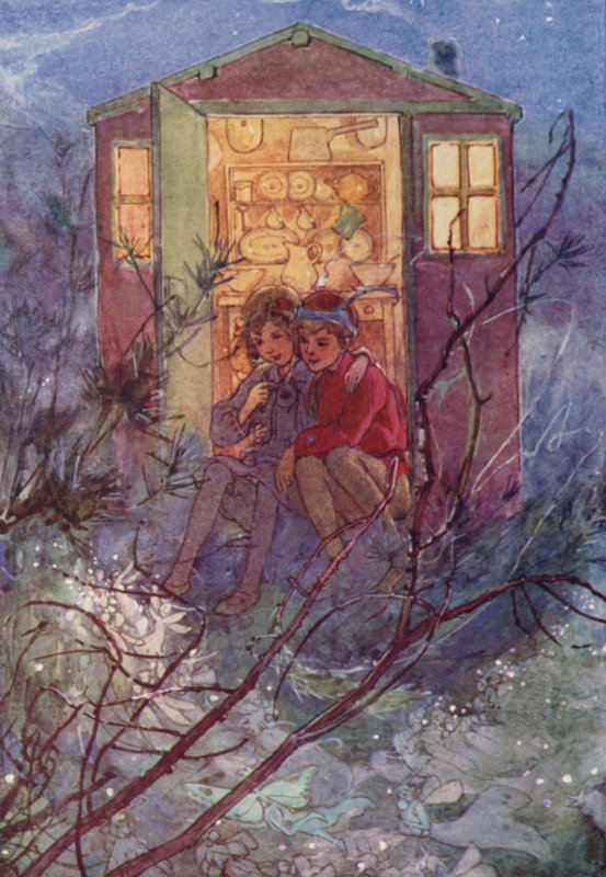 Med foråret kommer Wendy (farve litho) af Alice Bolingbroke (after) Woodward