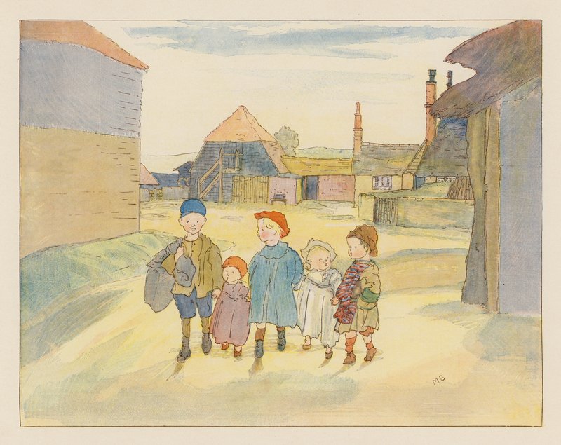 The Day of the Treat (farvelitografi) af Alice Maud Beddington