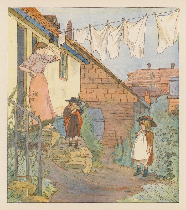 Der er ikke noget held ved huset (farvelitografi) af Alice Maud Beddington