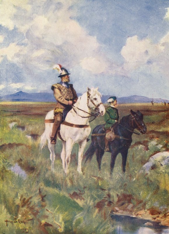 Kinmont Willie (farvelitografi) af Allan Stewart