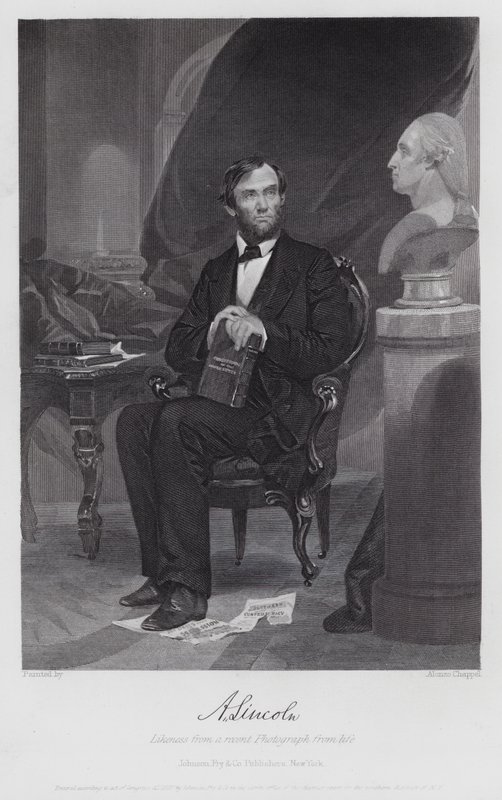 Abraham Lincoln (gravering) af Alonzo (after) Chappel