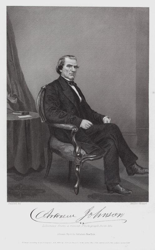 Andrew Johnson (gravering) af Alonzo (after) Chappel