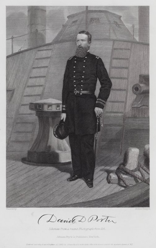 David D Porter (gravering) af Alonzo (after) Chappel