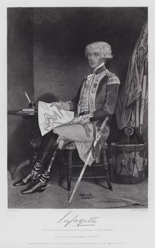 Gilbert Motier De Lafayette (gravering) af Alonzo (after) Chappel