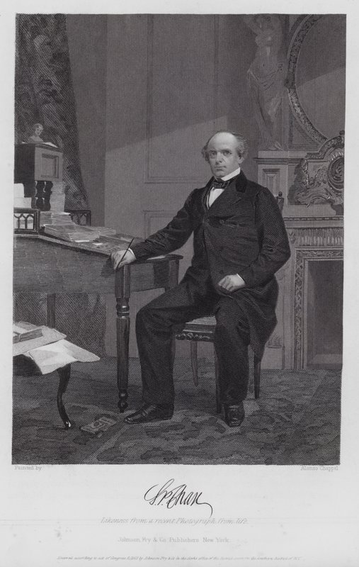 Salmon Portland Chase (gravering) af Alonzo (after) Chappel