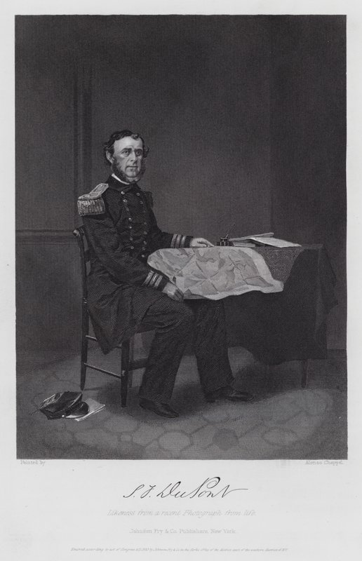 Samuel Francis Dupont (gravering) af Alonzo (after) Chappel