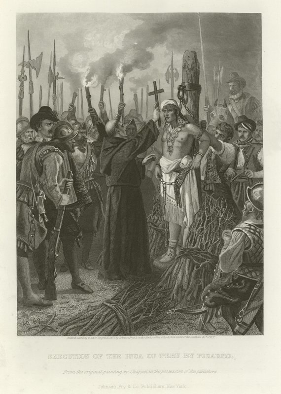 Henrettelse af inkaen af Alonzo Chappel