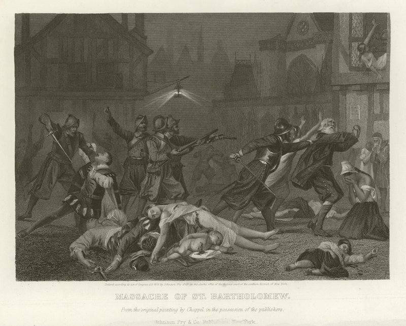Massakren på Sankt Bartolomæus af Alonzo Chappel