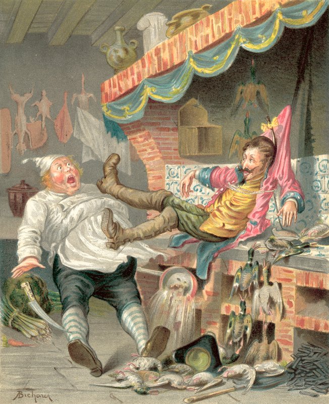 Baron Munchausens eventyr (chromolitho) af Alphonse Adolphe Bichard