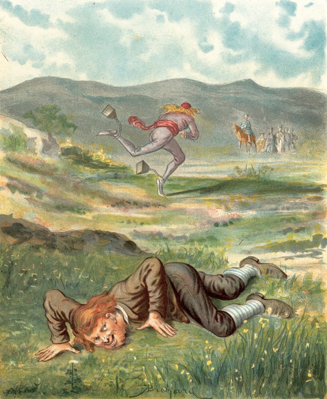 Baron Munchausens eventyr (chromolitho) af Alphonse Adolphe Bichard