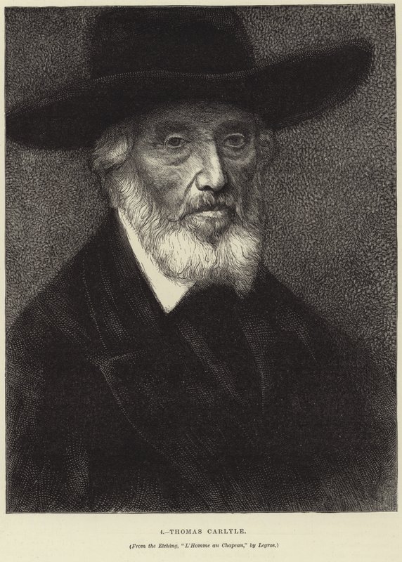 Portræt af Thomas Carlyle af Alphonse Legros