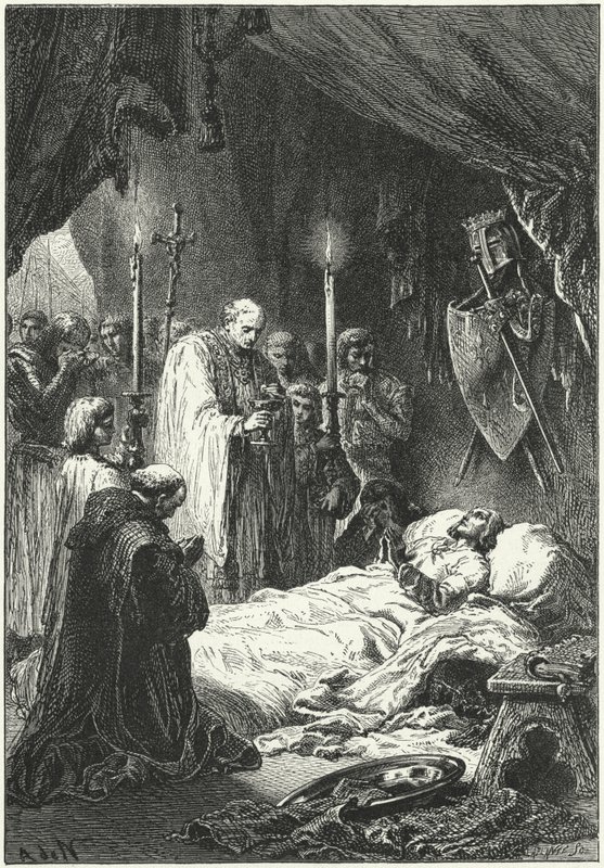 Kong Ludvig IX af Frankrigs død af Alphonse Marie de (after) Neuville
