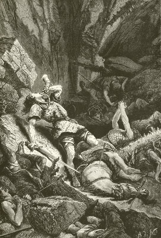 Roland at Roncesvalles af Alphonse Marie de Neuville