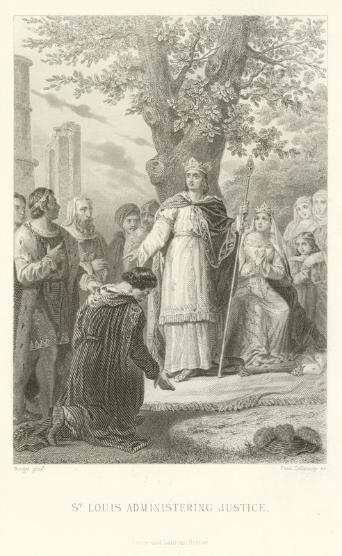 St Louis administrerer retfærdighed af Alphonse Marie de Neuville