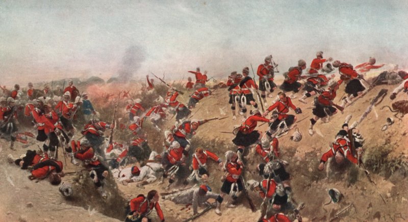 Stormning af Tel el Kebir ved Black Watch, Egypten, 1882 af Alphonse Marie de Neuville