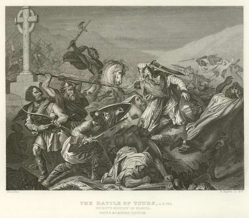 Slaget ved Tours, 732 e.Kr af Alphonse Marie de Neuville