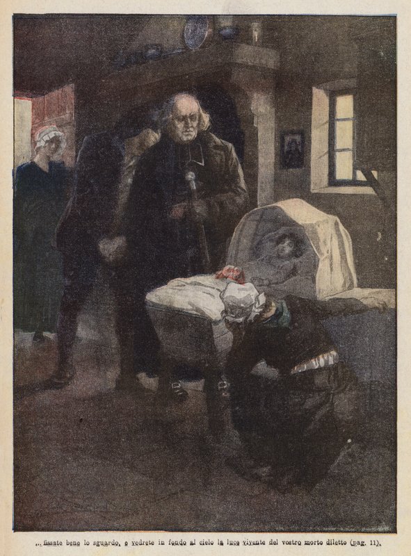 Illustration til Les Miserables af Victor Hugo (farvelitografi) af Ambrogio Lombardi